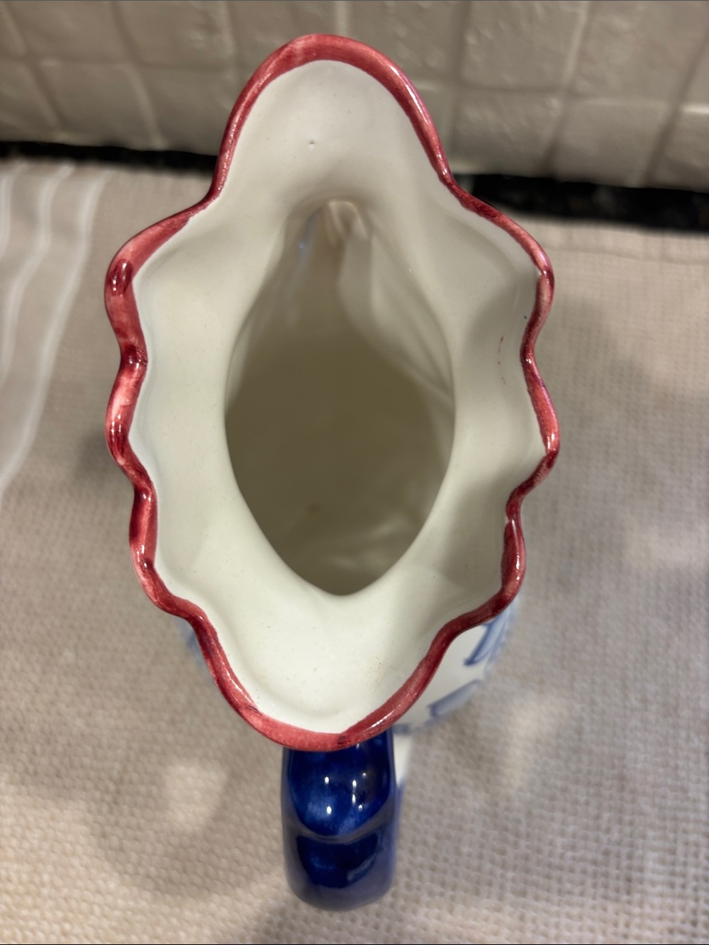 Giovanni Vietri made in Italy Ceramic Rooster Pitcher - Picture 5 of 7